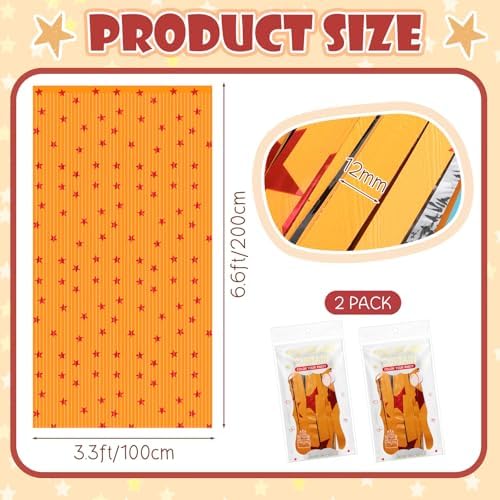Oudain Anime Birthday Party Red Yellow Stars Banner