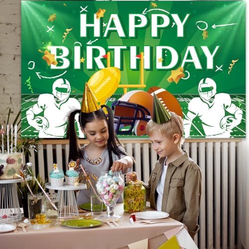 Football Party Backdrop 71x43 for Birthday Celebrations