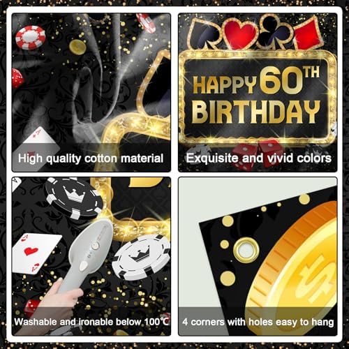 Avezano Casino Birthday Backdrop 7x5ft Las Vegas Theme