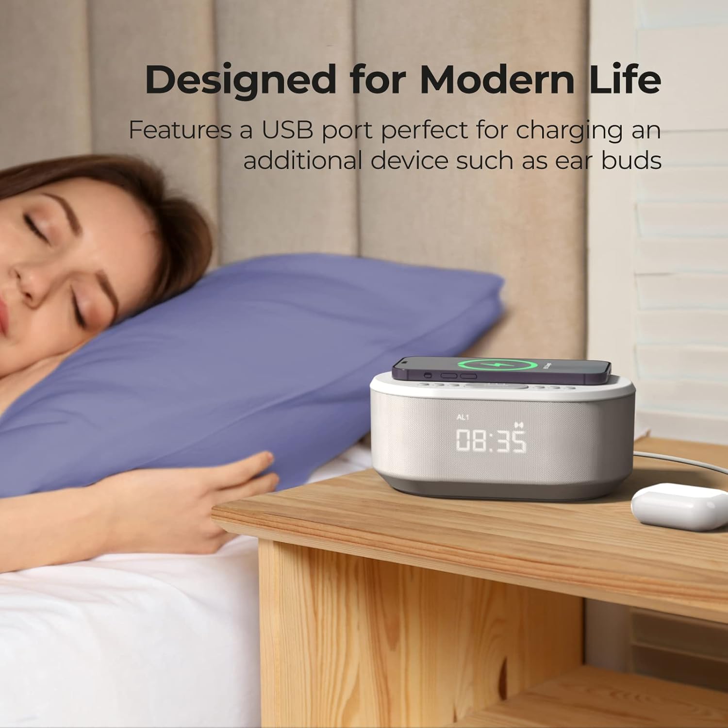 i Box Dawn Radio FM Bluetooth Speaker with Wireless Charging