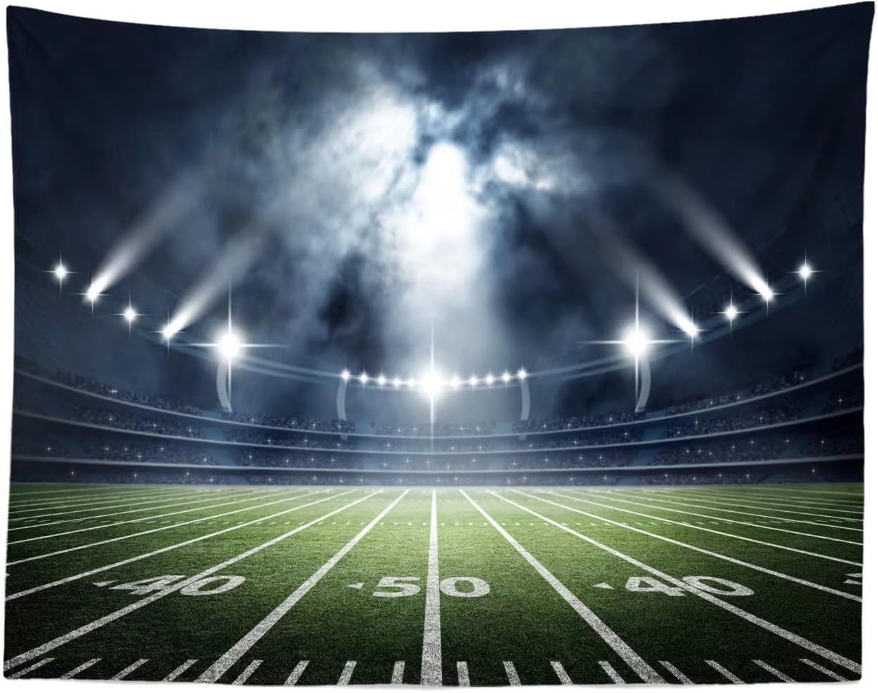 BELECO 7x5ft Football Field Backdrop for Photo Booths and Parties