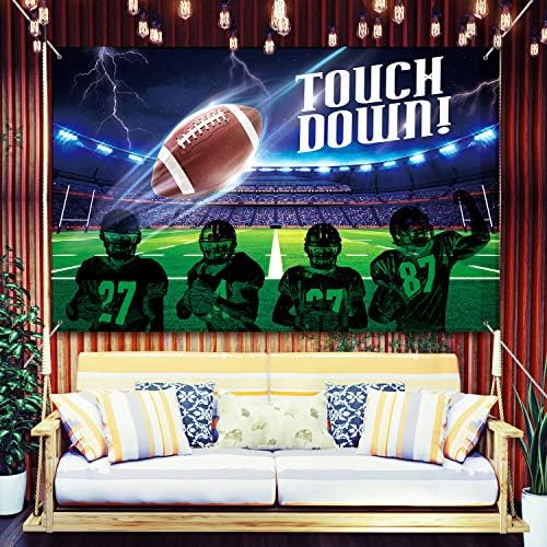 Blulu Football Field Decor Backdrop Banner for Party Supplies