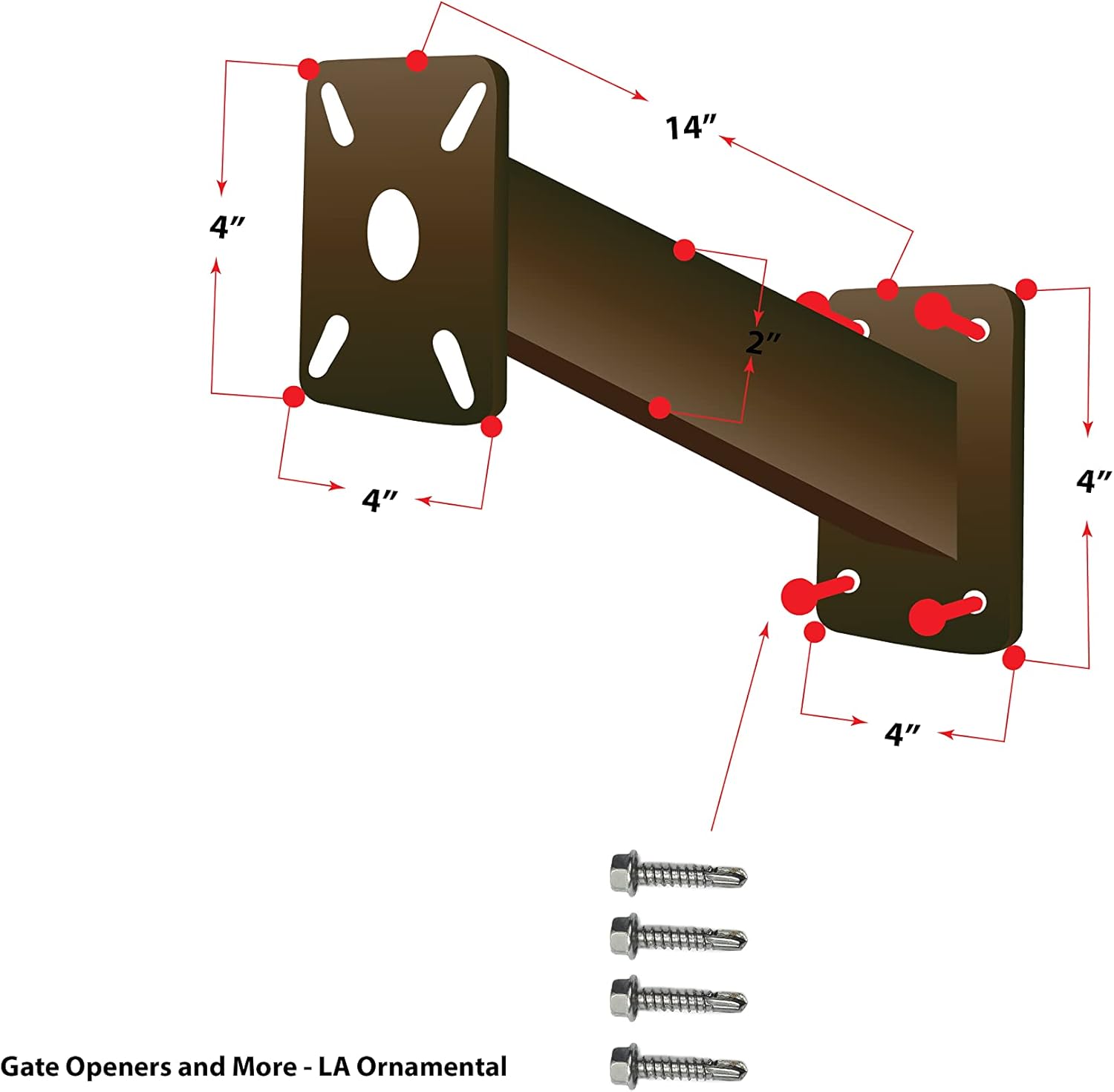 Universal Pedestal Aluminum Inclined 14in Bronze Keypad Mount