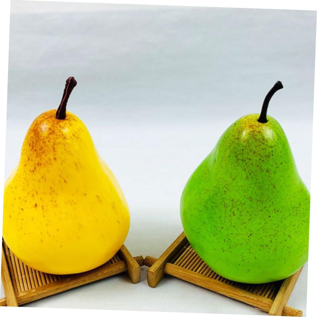 6Pcs Lifelike Faux Pears for Home Office Garden Kitchen Wall Art