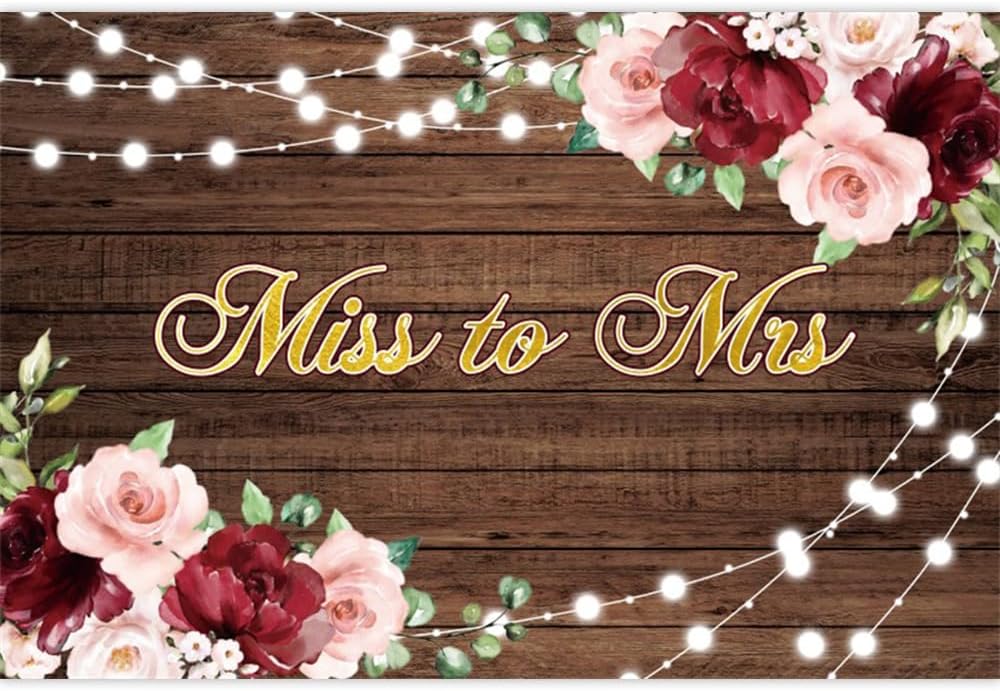 10x8ft Fabric Backdrop for Bridal Shower and Wedding Photography