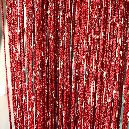 Vagasi 2 Pack Beaded Curtains Red 39x79 Inch