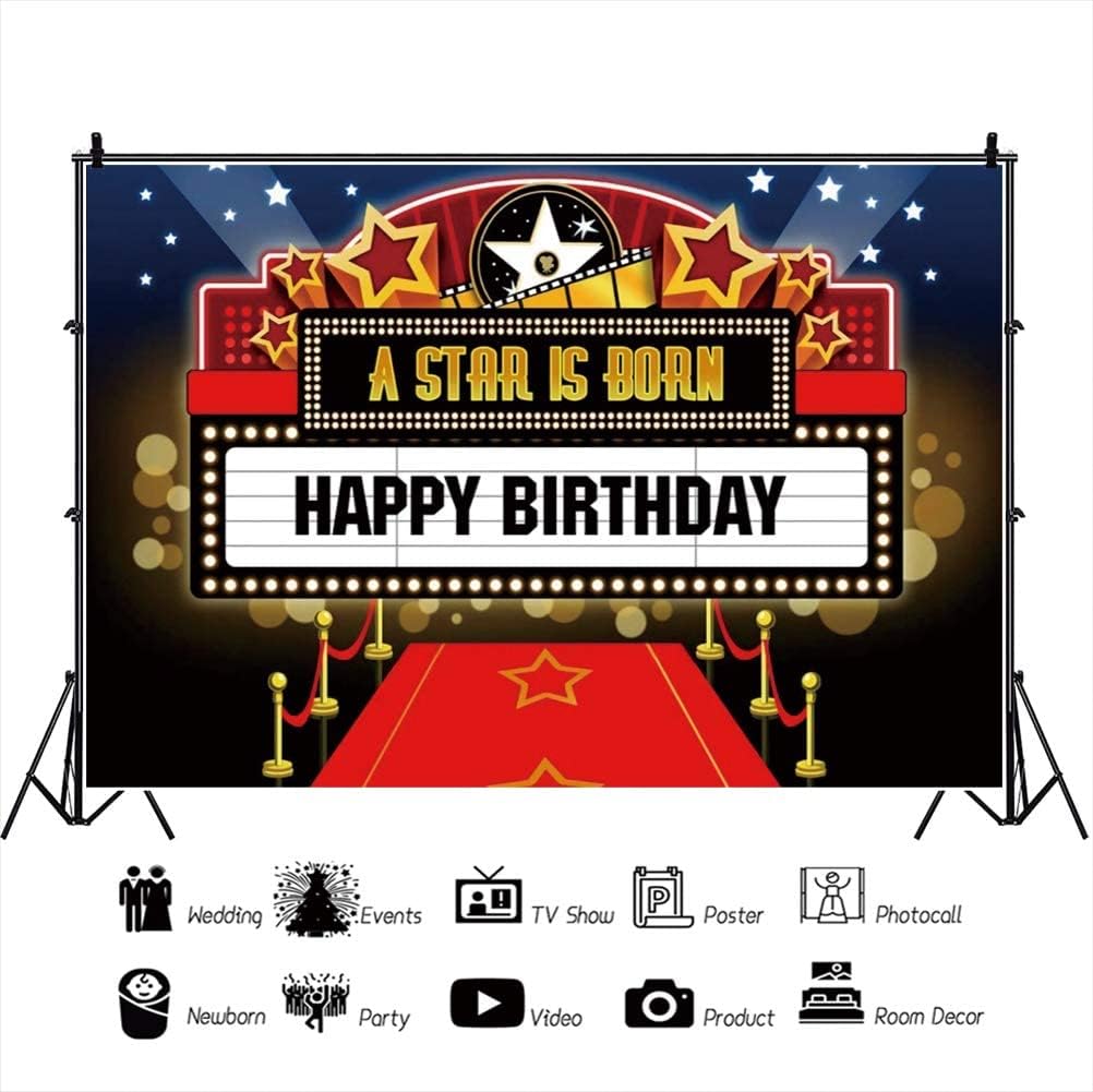 OERJU 10x8ft Red Carpet Photo Backdrop