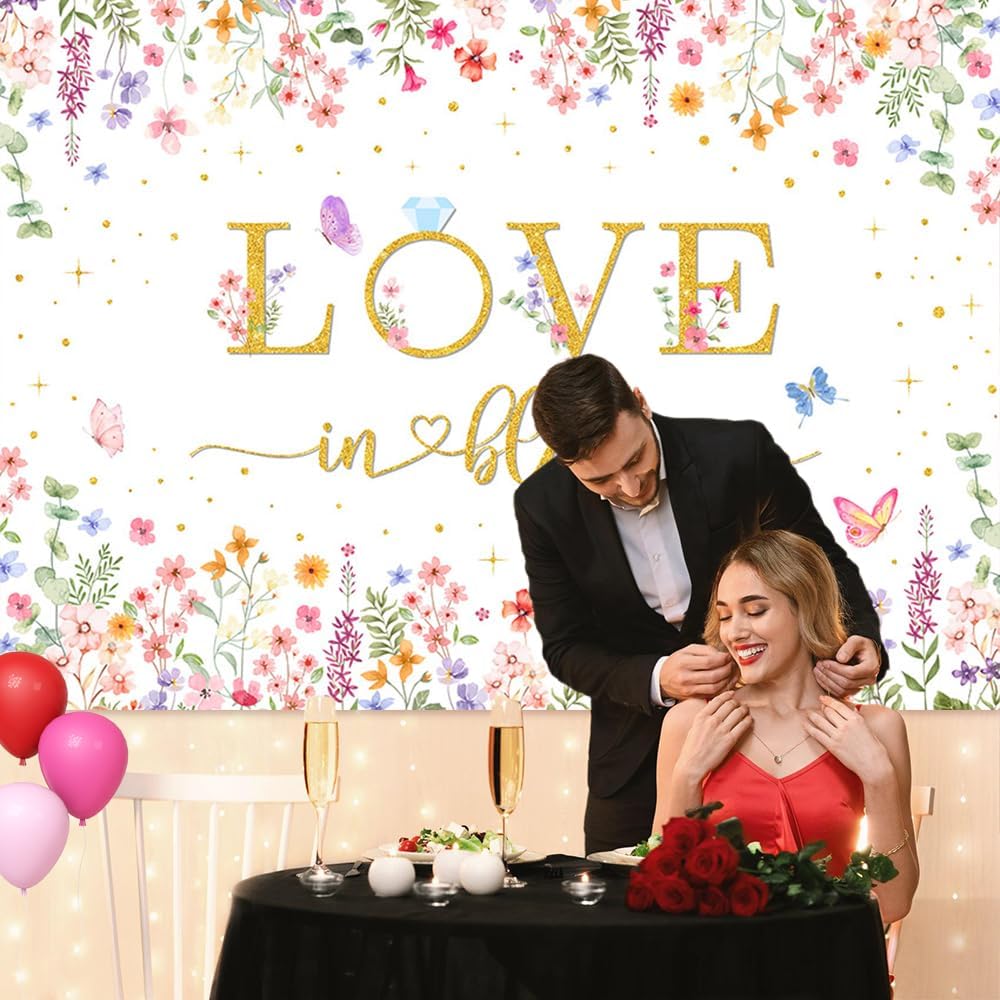 Love In Bloom Bridal Shower Backdrop 708 x 433 Inch