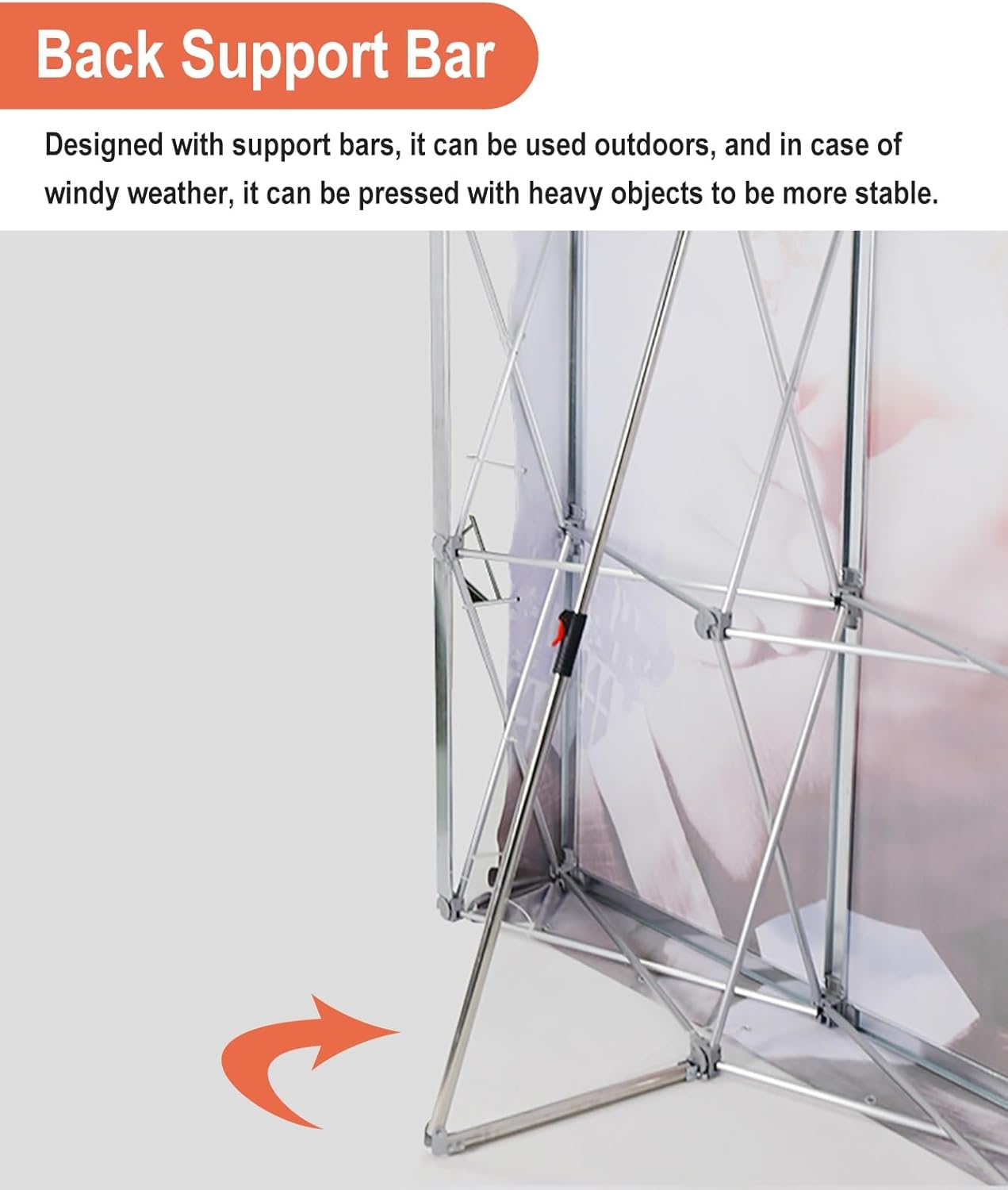 Aluminum Alloy Pop Up Display Stand with Bag and Ties 10ft L