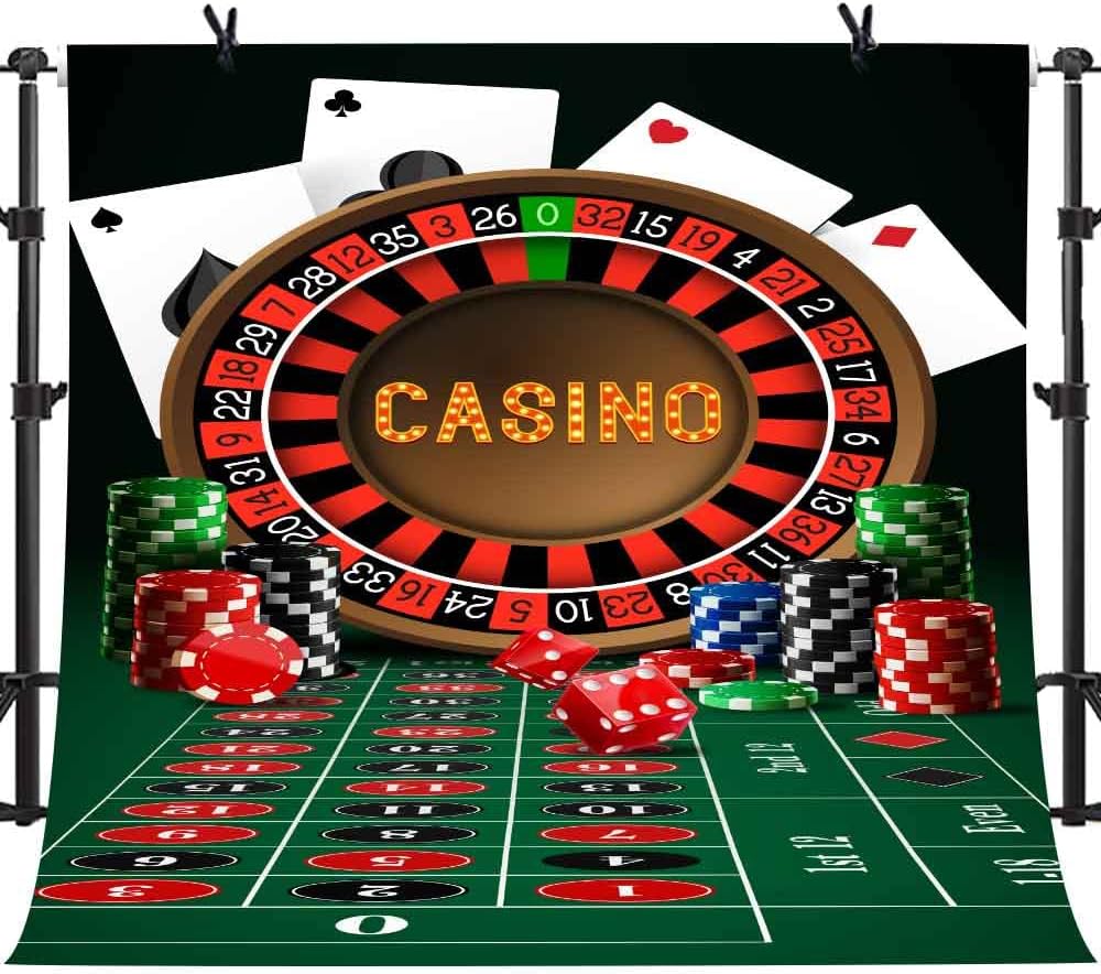 Casino Theme Backdrop 10x10ft Vinyl for Photography and Events