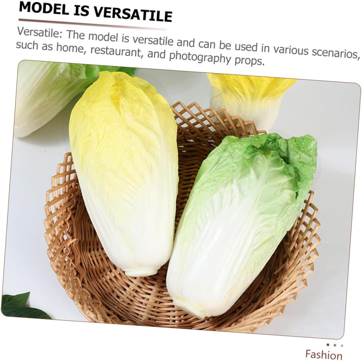 Zerodeko Realistic Chinese Cabbage Artificial Display Posing Prop
