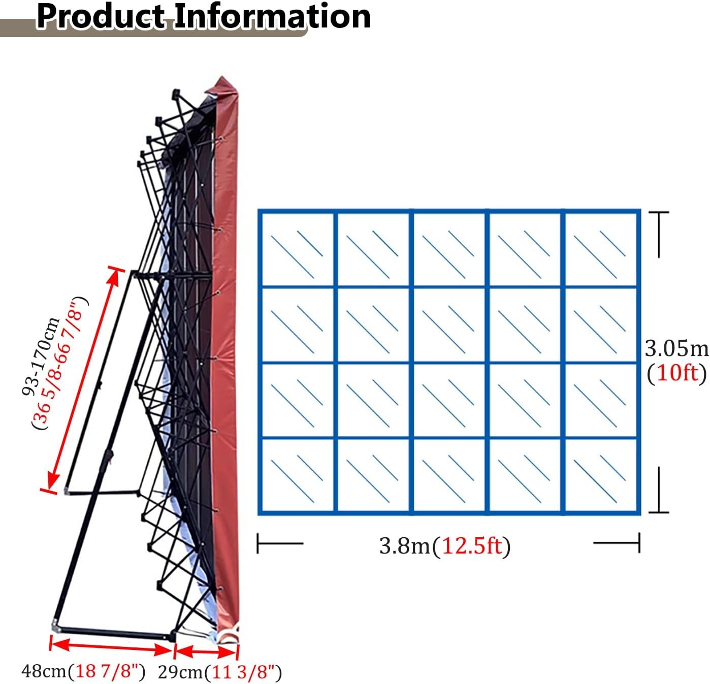 Lightweight Pop Up Display Frame with Tension Fabric Backdrop