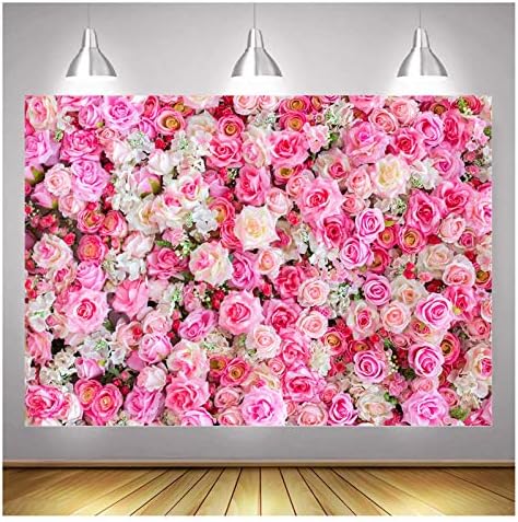 XLL 3D Pink Rose Photo Background 5x3ft Vinyl