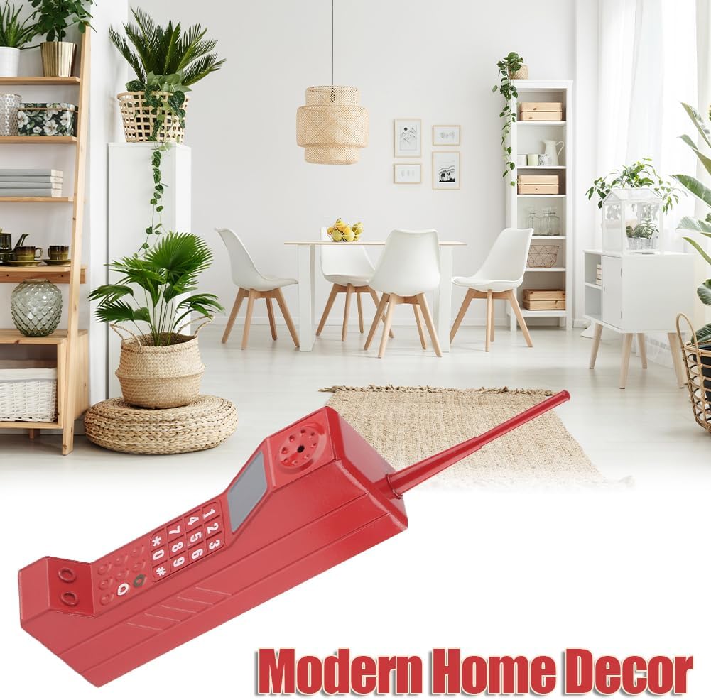 Retro Brick Phone Prop for Photography and Home Decor