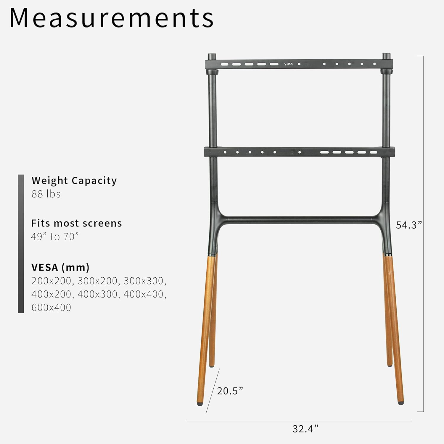 VIVO Artistic Easel TV Stand 49-70 Inch LED LCD