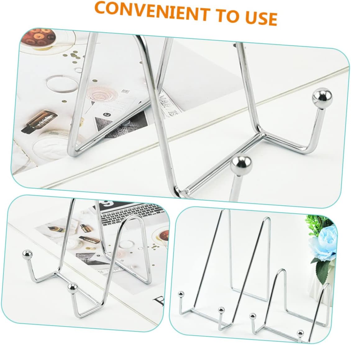 LIFKICH 2pcs Iron Artwork Display Stands