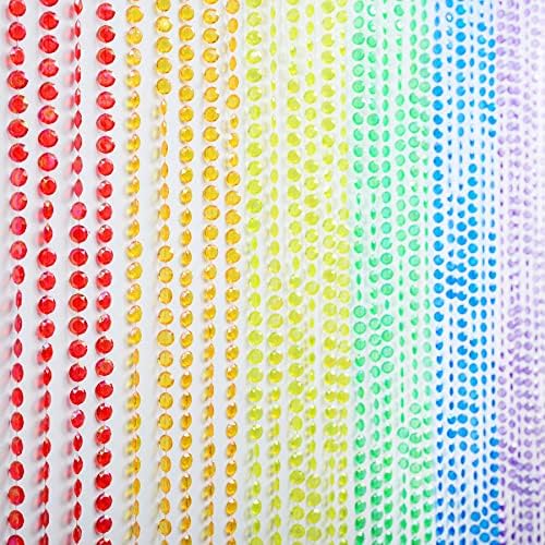 FlavorThings Diamond Cut Beaded Curtain 3x6 Feet