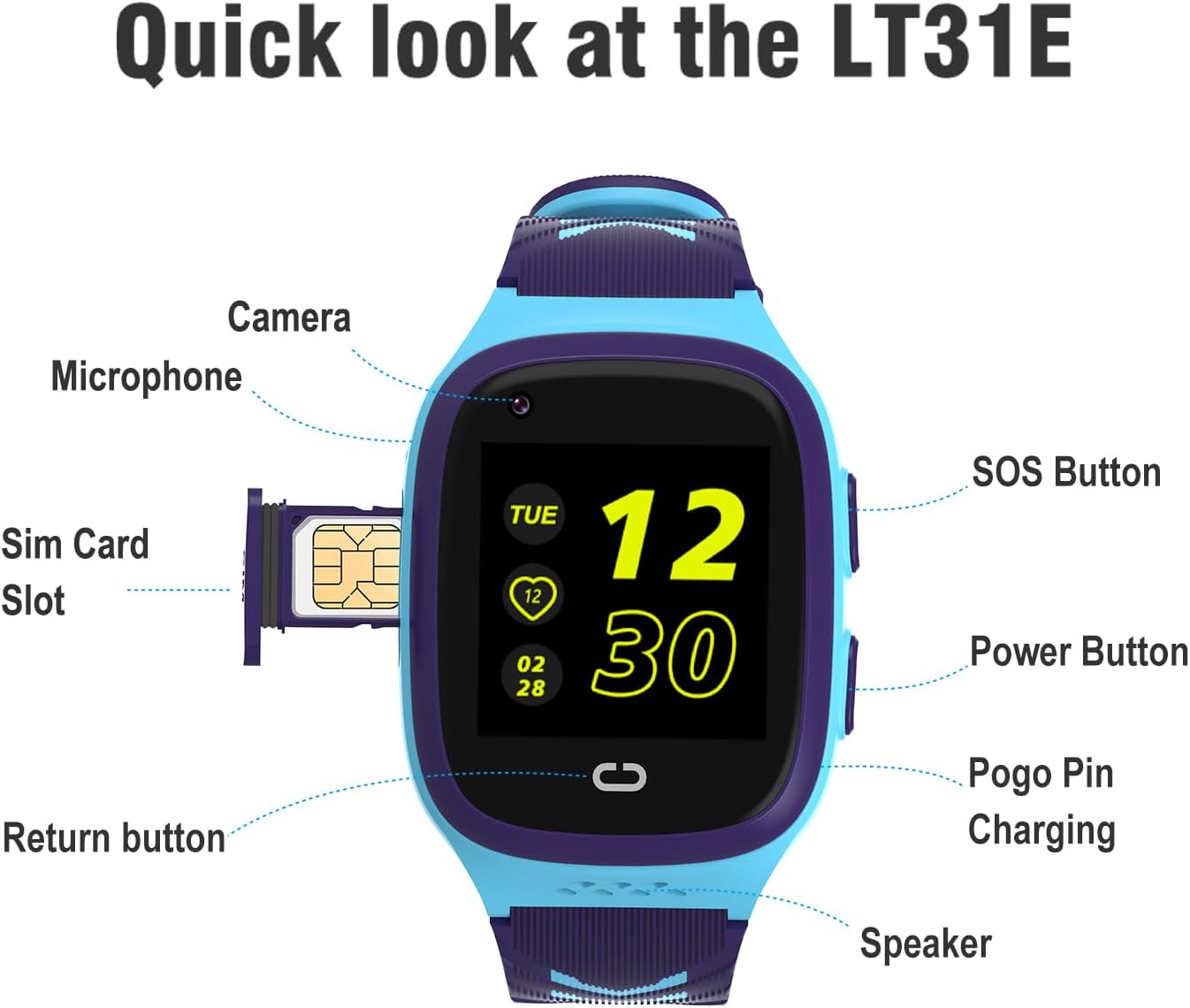 4G Kids Smart Watch with GPS and Video Call