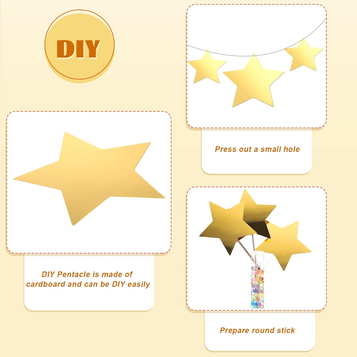 Frienda 6x5ft Movie Photo Backdrop with Red Carpet Runner and Star Cutouts