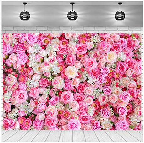 XLL 3D Pink Rose Photo Background 5x3ft Vinyl