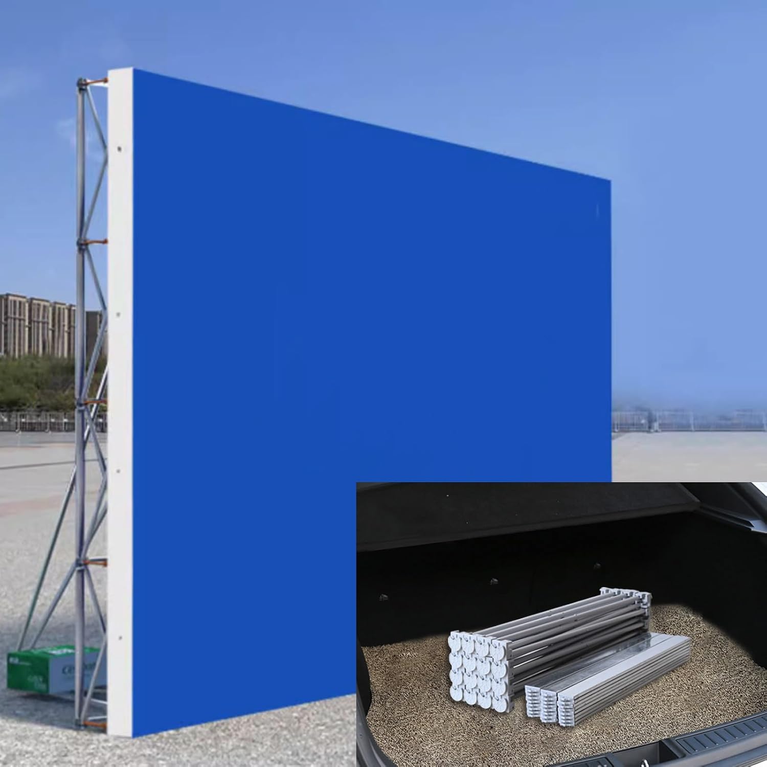 Portable Aluminum Tension Fabric Pop Up Display Stand 75ft x 75ft