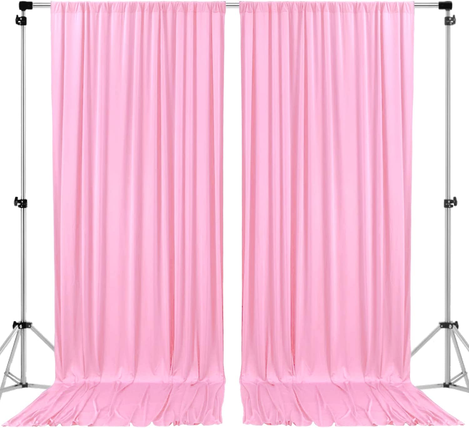 AK TRADING CO 10ft x 8ft Pink IFR Polyester Backdrop Drapes