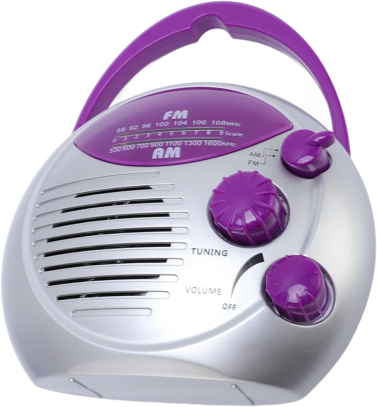Waterproof Portable Shower Radio with AM FM and Battery Power
