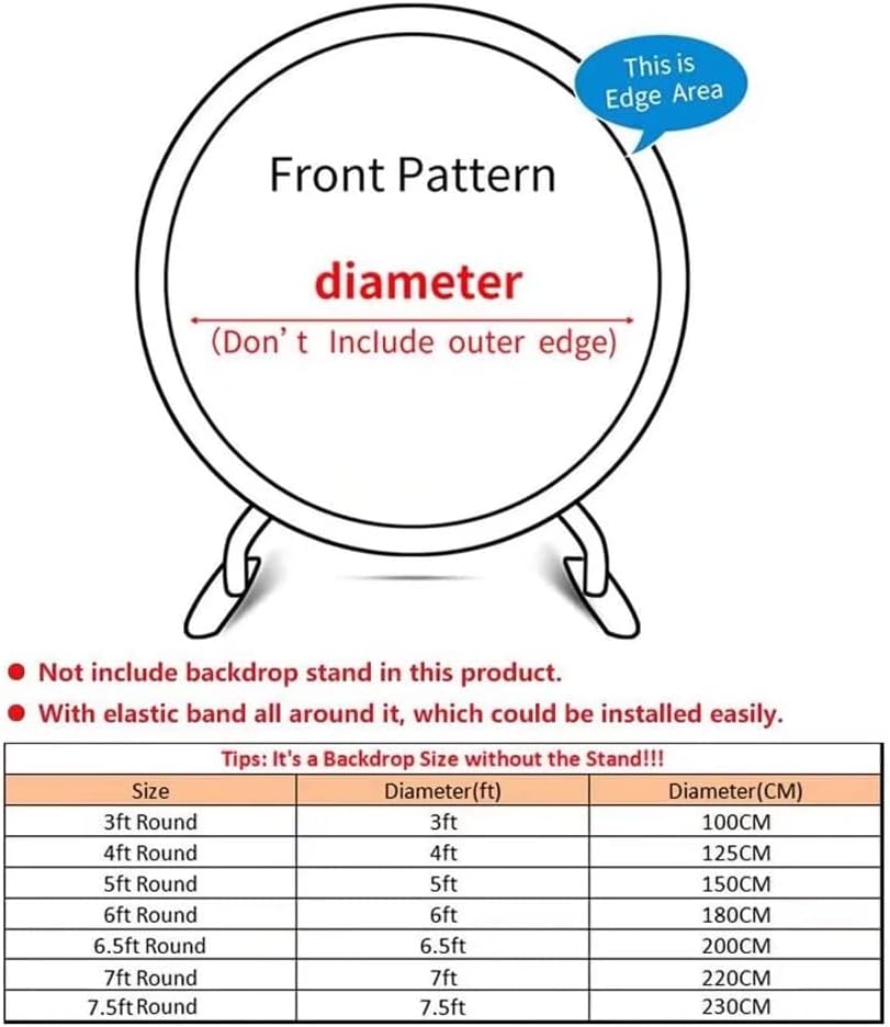 DASHAN 75ft Grad Round Backdrop Cover