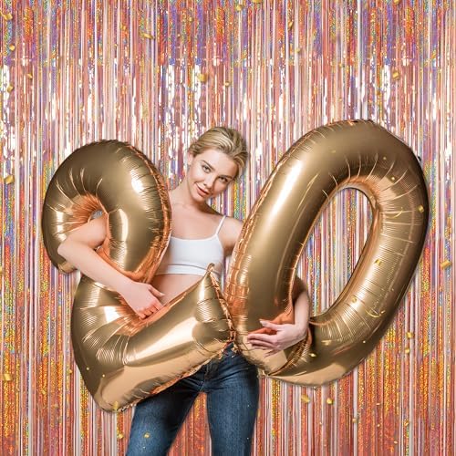 Foil Fringe Curtains 3 Pack for Birthday Party Decorations