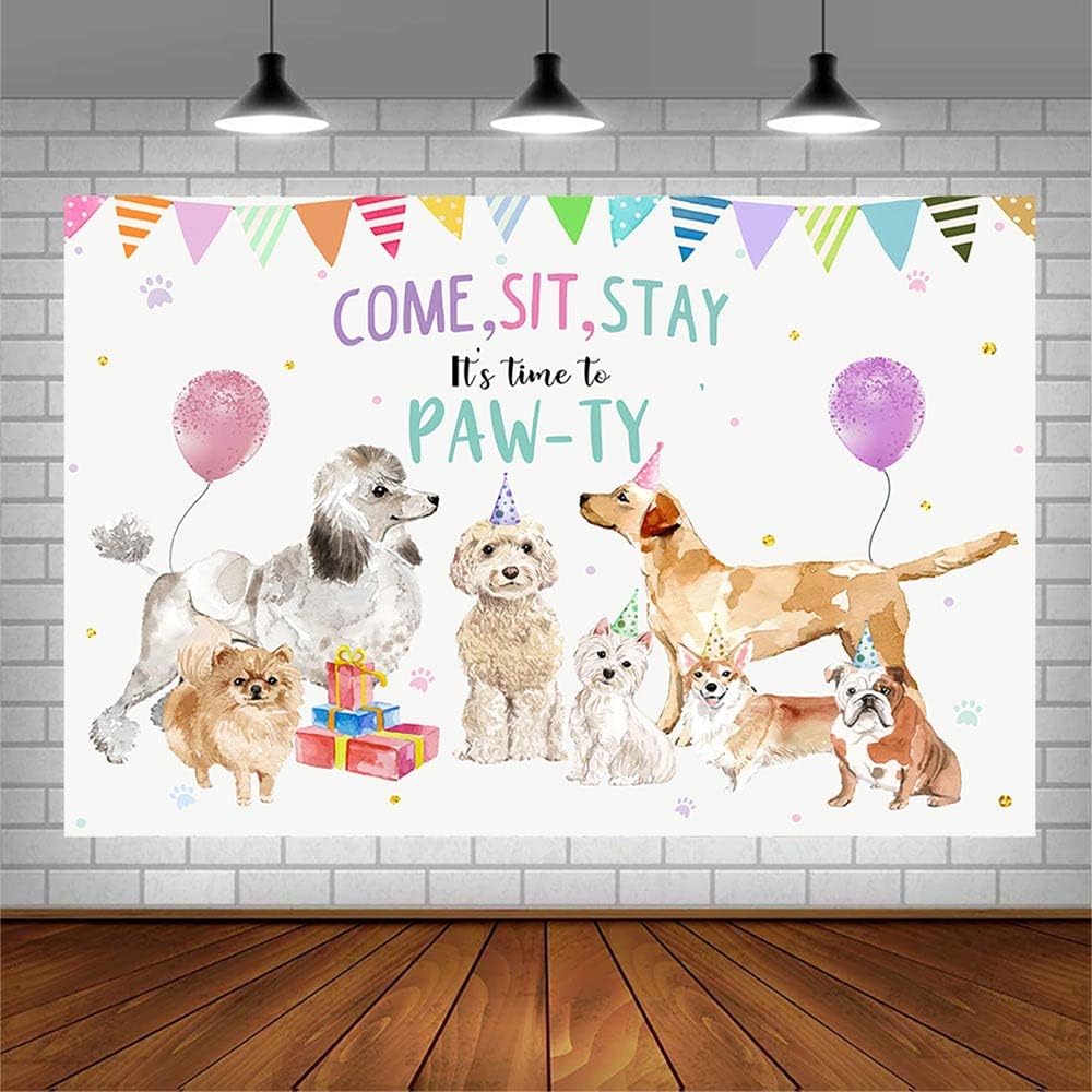 Sendy 7x5ft Dog Birthday Backdrop Photo Studio Decor