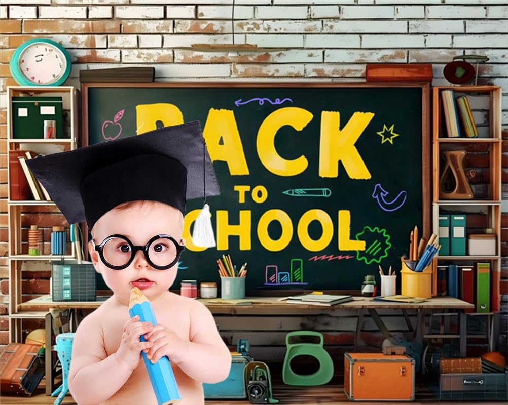 Back to School Backdrop 10x8ft Photo Studio Background for Parties