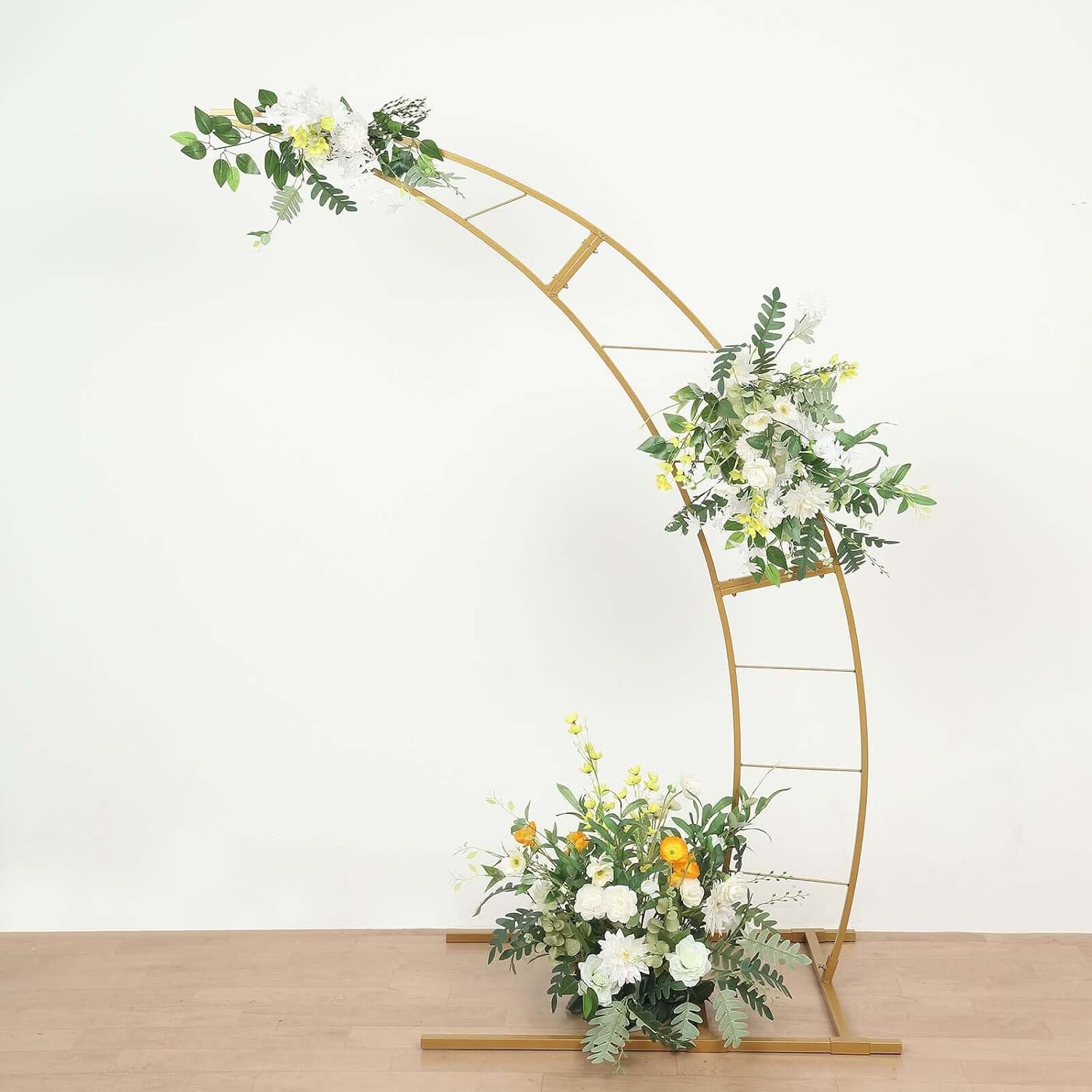 65ft Gold Metal Crescent Moon Wedding Arch Photography Backdrop Stand