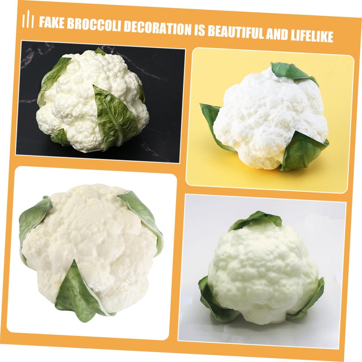 Ciieeo Realistic Artificial Broccoli Posing Prop