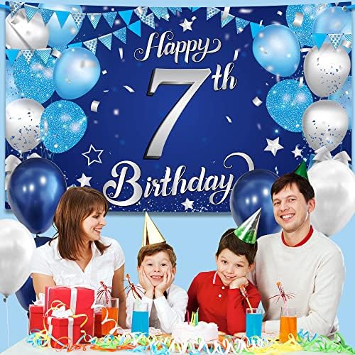 KatchOn XtraLarge Happy 7th Birthday Banner 72x44 Inch