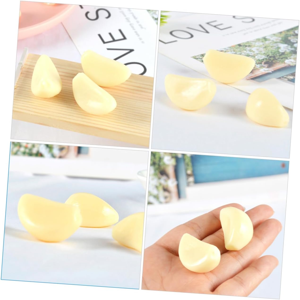 10pcs Artificial Garlic Flakes for Photo Studio Props