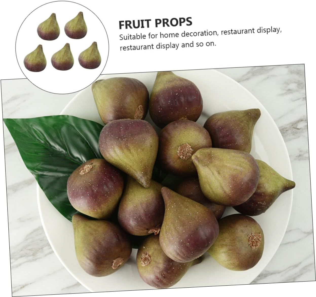 5Pcs Lifelike Simulation Fig Props for Photography and Party Display