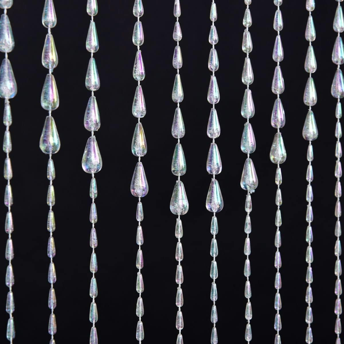 FlavorThings Iridescent Raindrop Beaded Curtain Door String 1