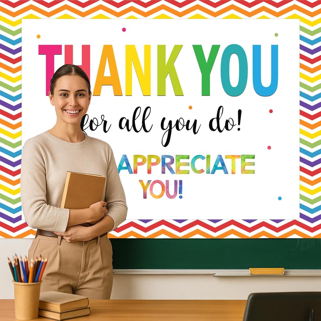 LTLYH 7x5ft Thank You Backdrop for Graduations and Appreciation