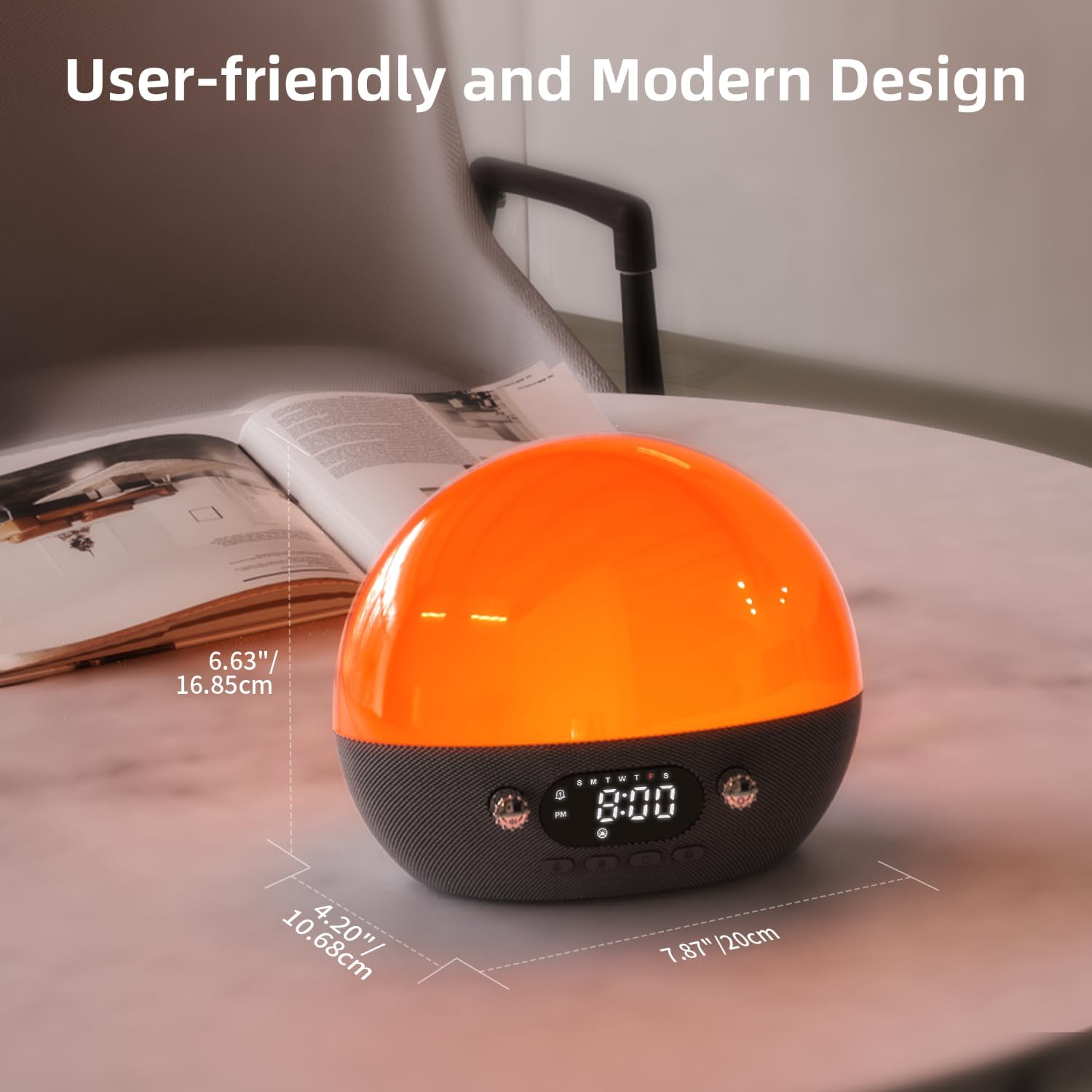 MOMILLA Sunrise Alarm Clock with Bluetooth Speaker