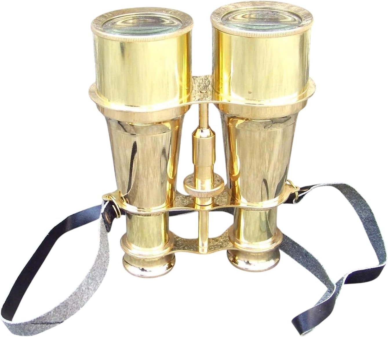 Nautical Victorian Brass Monocular Telescope with Leather Belt Case