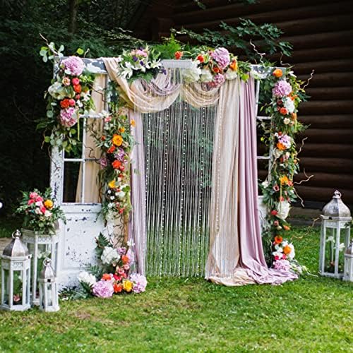 Purple Beaded Curtain 36 x 77 Inch Door Decor
