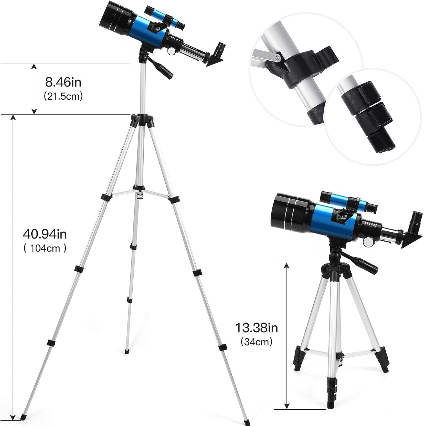 Alkinshue 70mm Aperture Refractor Telescope for Kids and Beginners