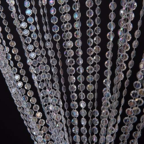 FlavorThings Iridescent Crystal Beaded Curtain 3ft x 6ft