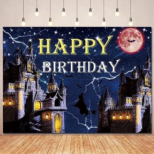 Wizard School Halloween Birthday Backdrop 7x5ft