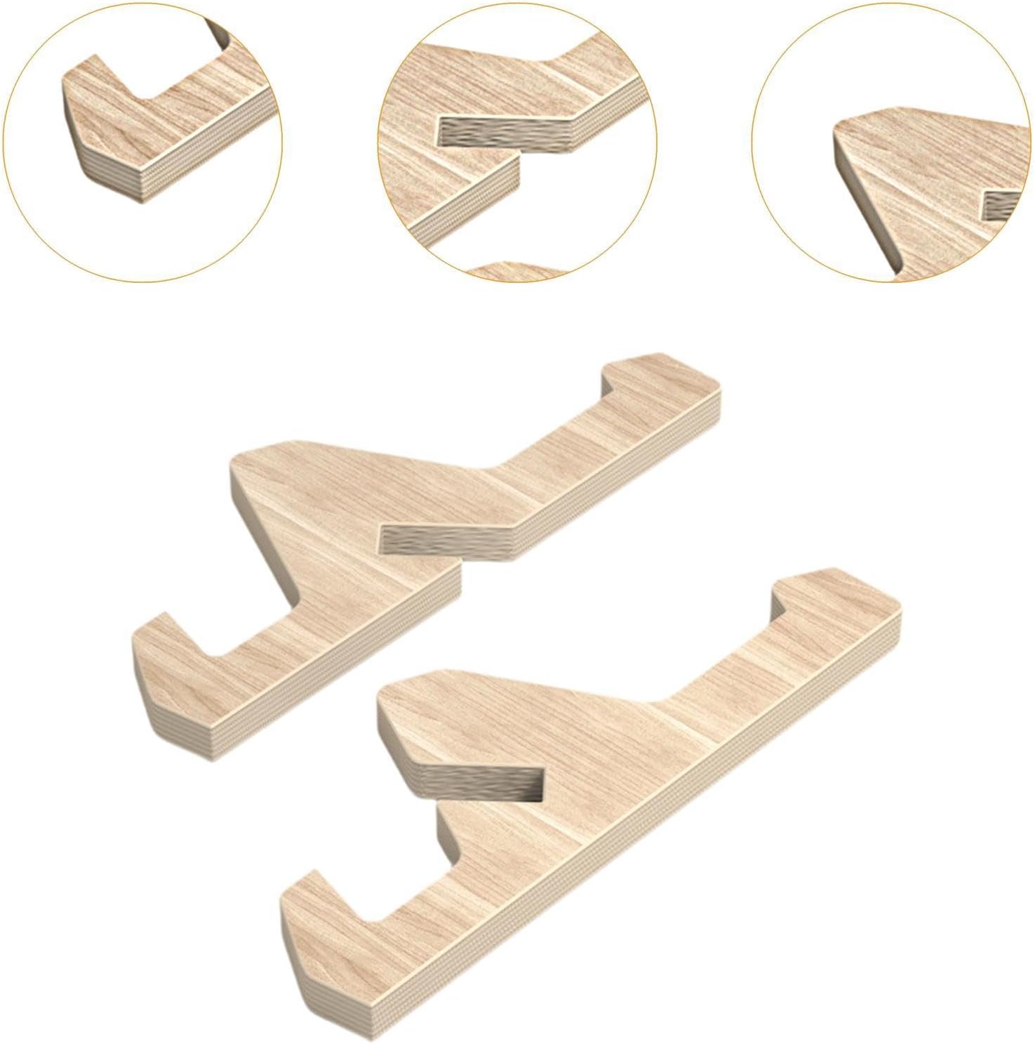 Sturdy Wooden Skateboard Rack for Double Kick Longboard Surfboard Display