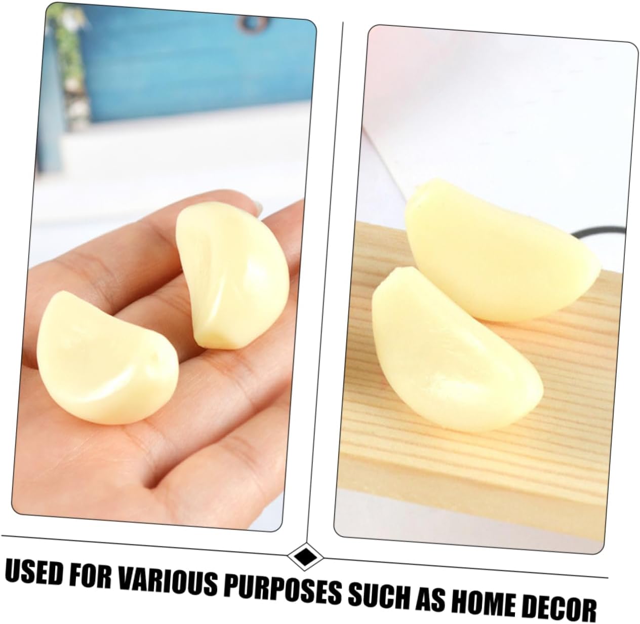 12pcs Realistic Garlic Clove PVC Posing Props for Photo Studio
