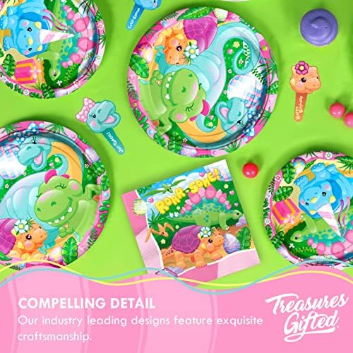 Treasures Gifted Girl Dinosaur Birthday Backdrop