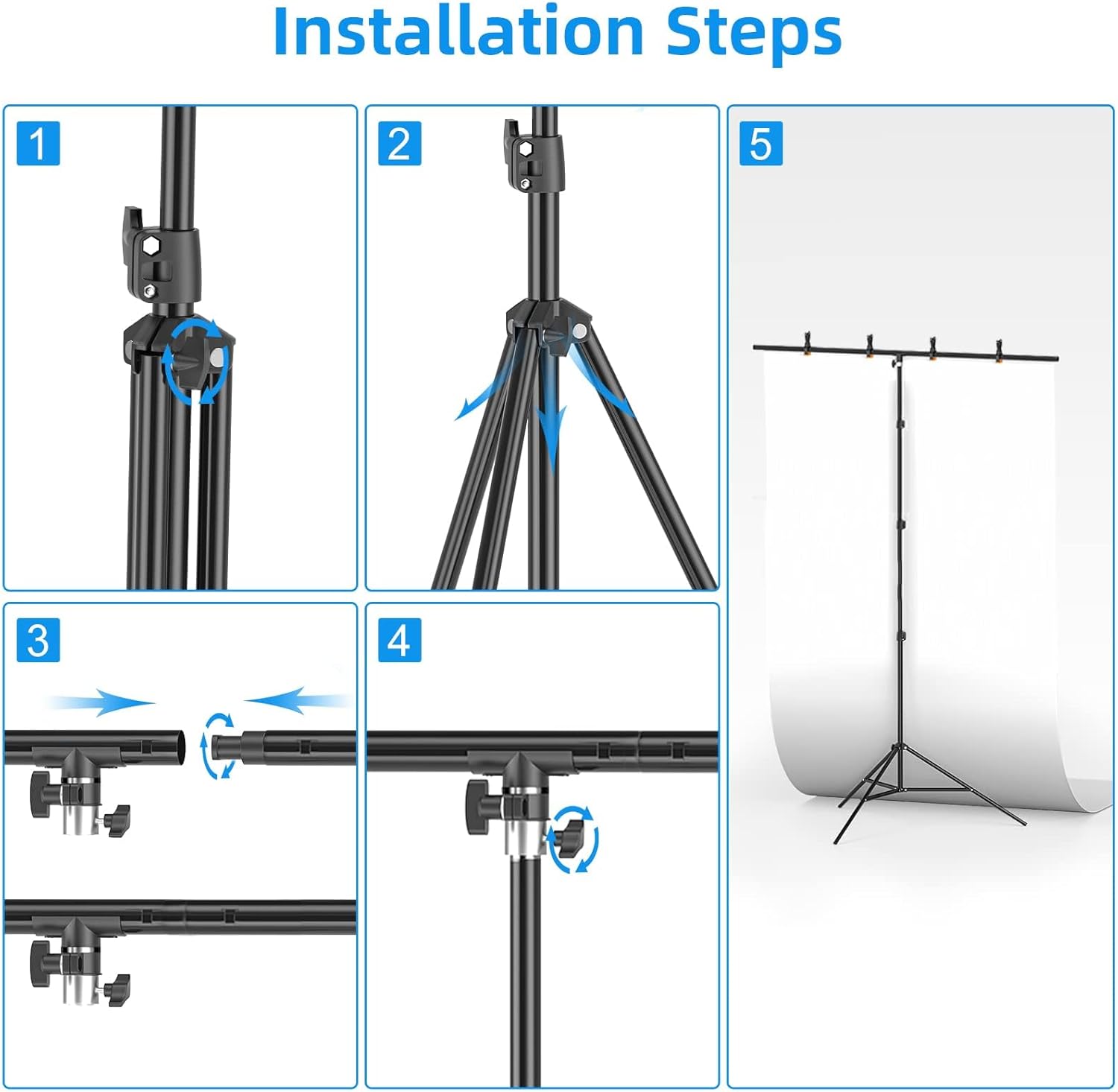 EMART 85 x 5ft T-Shape Backdrop Stand Kit