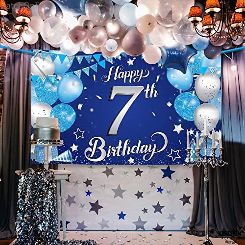 KatchOn XtraLarge Happy 7th Birthday Banner 72x44 Inch