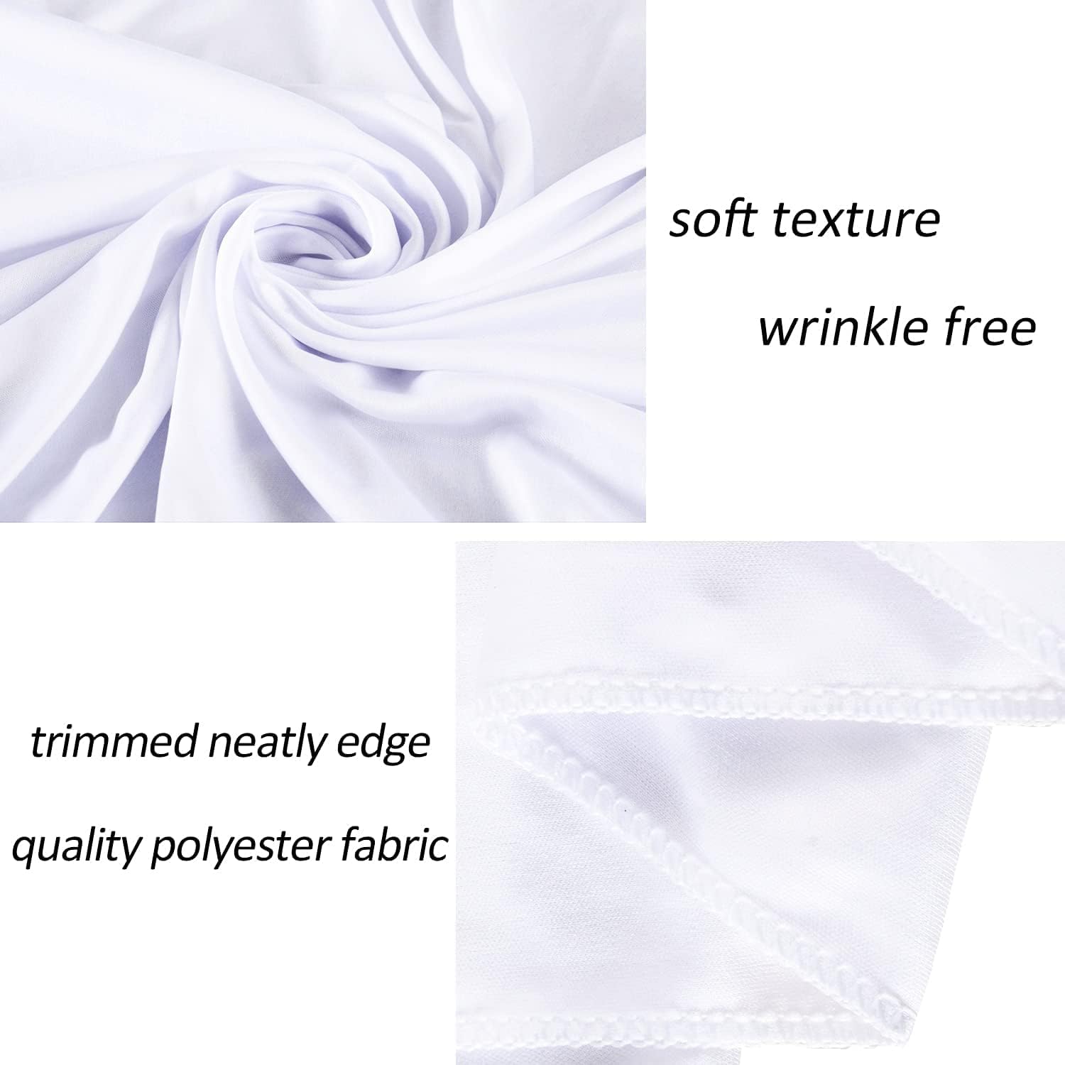 AK Trading Co 10x10ft White Polyester Backdrop Curtains